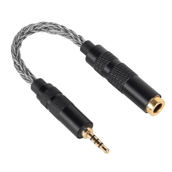 4,4 mm til 2,5 mm hun til han hovedtelefonadapterkabel til afbalanceret portlydafspillere Cool Grey