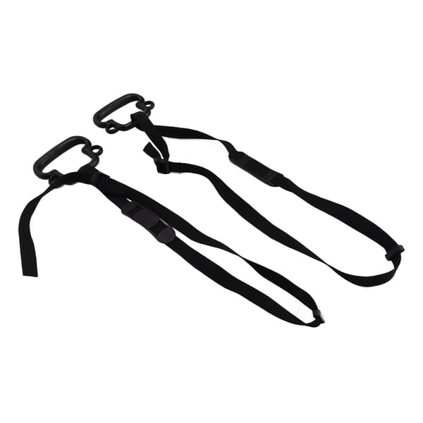 2 stk. Abefigur Gymnastikringe til børn 150 kg Bæreevne Ergonomiske Bærbare Udendørs Pull Up Ringe med Justerbare Stropper Sort