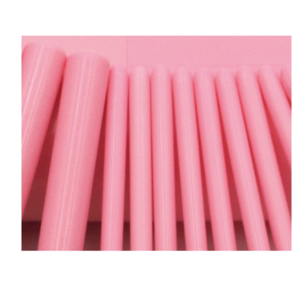 12 kosmetiske børster i en spand, lys pink pulver (spand),