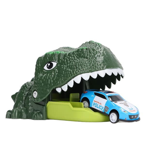 Dinosauriebil för barn, tröghetsdriven, grön leksak för pojkar och flickor