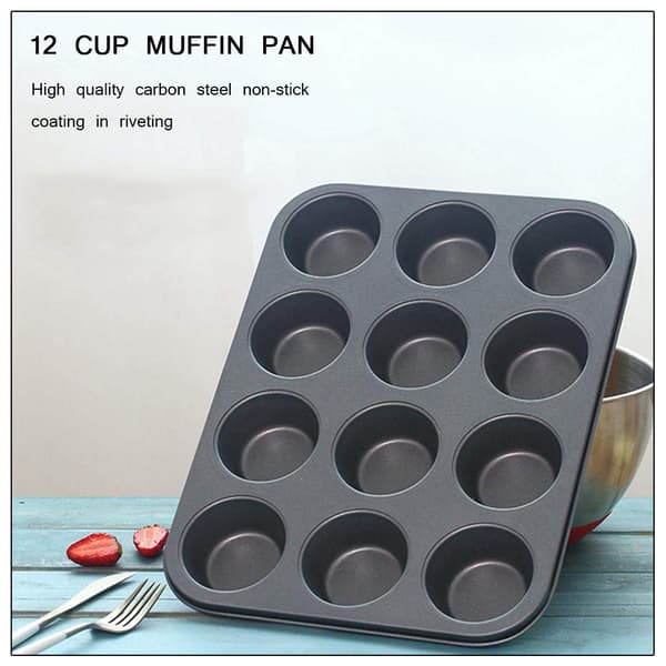 12-kops non-stick muffinform genanvendelig bageform cupcakeform