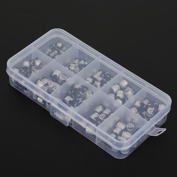 200 stk. 10-50V SMD Elektrolytkondensatorsæt 1uF 470uF E Cap Kondensator Sortiment