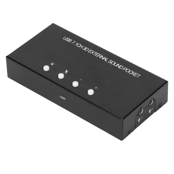 7.1-kanals ljudkort surroundstereo dubbel mikrofoningång extern USB-ljudinterface för PC