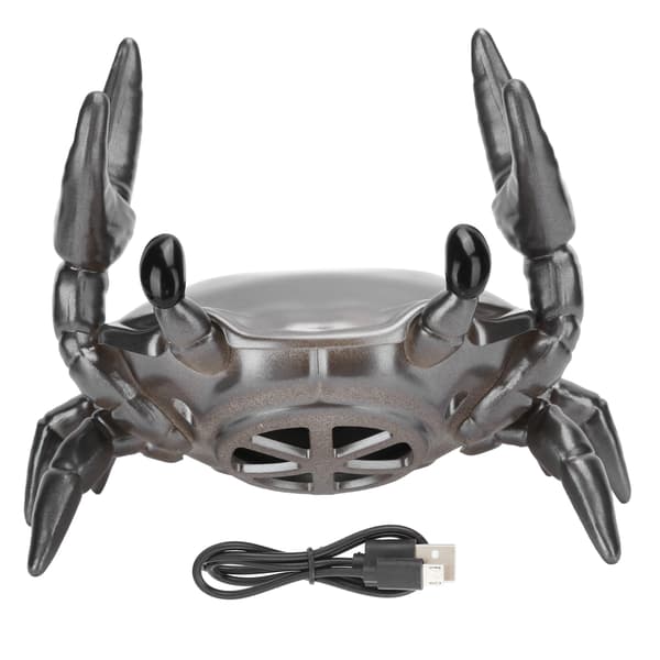 2 i 1 Bluetooth Højttaler Telefonholder Krabbeform 360 Graders Surround Grå
