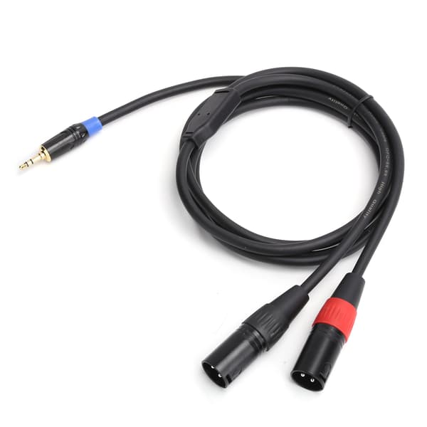 3,5 mm hann til 2 XLR hann lydkabel 3 m 9,8 fot for mikser effektforsterker