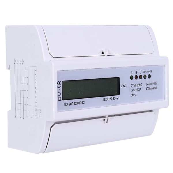 230 400V 5A til 100A Digital Energi Strømmåler 3 Fase KWh LCD Display