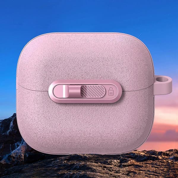 For Samsung Galaxy Buds3 / Buds3 Pro Stjerneklart Tekstur Låsspenne Støtsikkert Hodetelefondeksel Pink