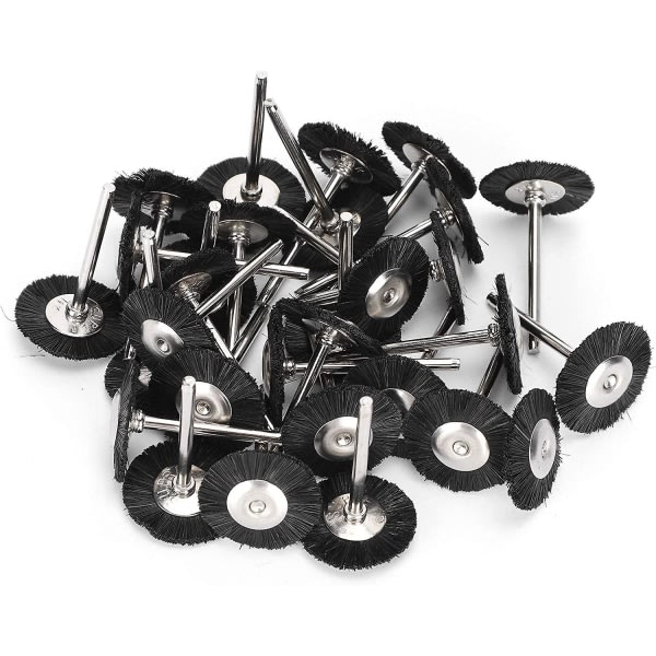 30 stk stålbørstesæt, messing stål stålbørste polerhjul komplet sæt til Dremel roterende værktøj (børster)