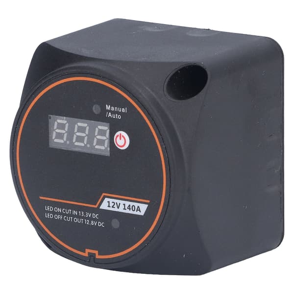 Dobbelt batteriisolatorrelæ 12V 140A Vandtæt Digitalt Display til Bil Båd