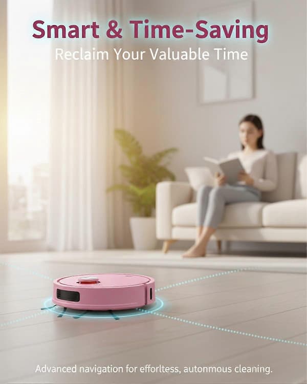 Mini Vacuum Cleaner for Car, Compact Mini Cleaning Robot, 3-in-1 Rechargeable Multifunctional Smart Cleaning Machine with Wet Mopping