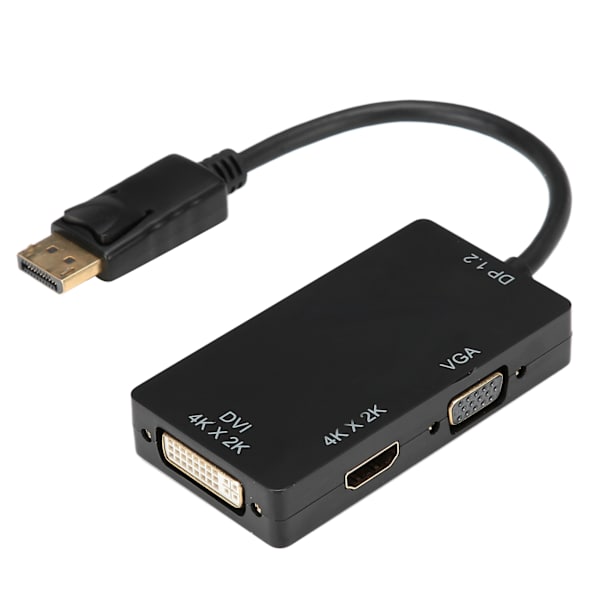 3 in 1 DisplayPort - HDMI VGA DVI -sovitinkaapeli teräväpiirto