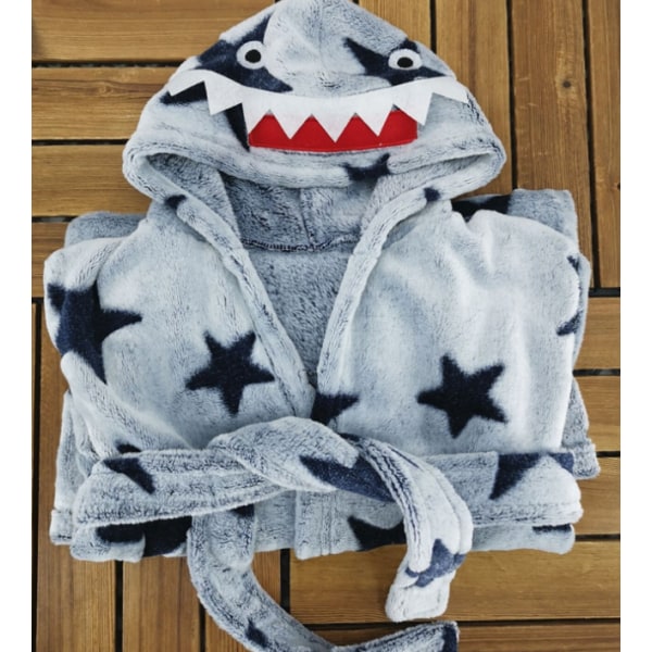 Femstjärnig hajgrå tecknad badrock för barn 65*37,5 cm,