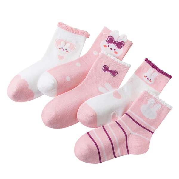 Åndbare kæmmet bomuld baby midt læg kanin strømper sæt til småbørn efterår vinter XL 20-23cm 9-12 år gamle