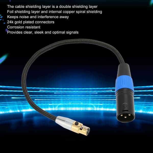 Professionel XLR Han til Mini XLR Hun Kabel 3 Pin Adapter - 0.3m/1.0ft