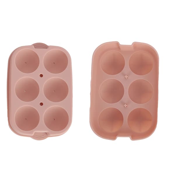 Silikon DIY Isbitar Form Isbollsmaskin Formbricka för Hemmabar Fest Cocktail Användning Ljusrosa 6 Hål 45 mm