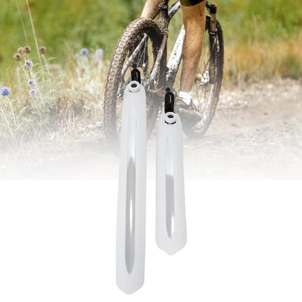 Vit Fram Bak Mountainbike Stänkskärm Set