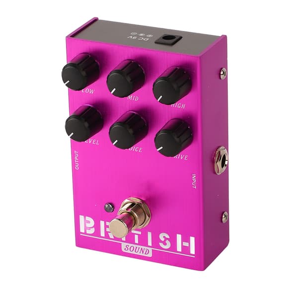 Elektrisk guitar effekt drive pedal effektor simulerer guitar distortion og overdrive effekter AN 31 Lilla