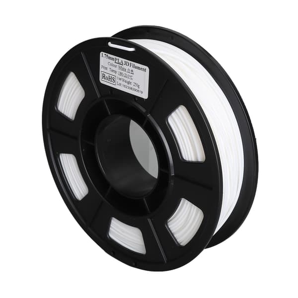 Hvit PLA 3D-printerfilament 1,75 mm 250 g Nettovekt 180 til 210 Celsius for 3D-utskrift Refill-erstatning
