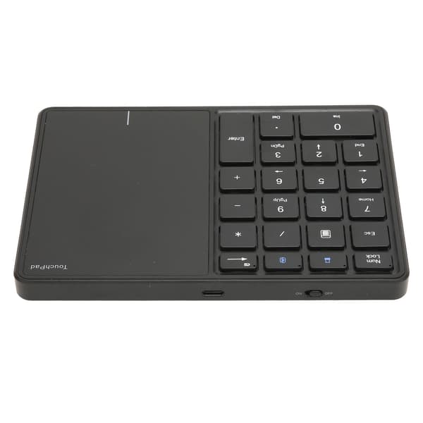 Trådlöst numeriskt tangentbord 22 tangenter Ergonomisk 2.4G Dual Mode Touchpad