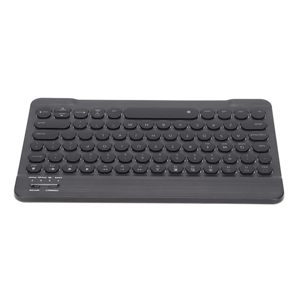 Trådløst rundt tastehætte 10in baggrundsbelyst børstet tastatur til Android Windows iOS Sort