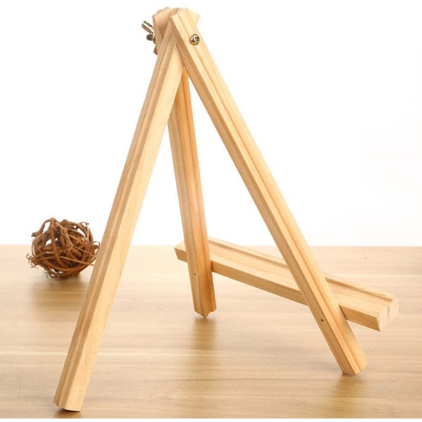 Mini träbordsstafli, liten triangelstav 18cm*24,5cm, målning Canvaskonst Fotodekoration för bröllopsfödelsedag Chr