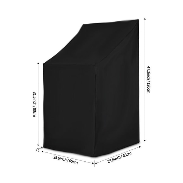 Puutarhatuolin cover vedenpitävä ulkopinottava cover UV-suojattu pölytiivis ulkona toimiva cover hengittävä 420D Oxf