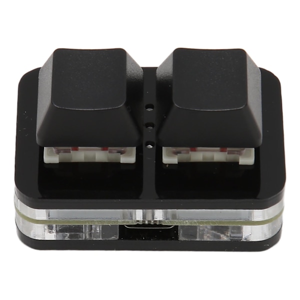 USB 2 Key Mini Keypad Brugerdefineret RGB LED Baggrundslys Makro Programmering Tastatur Kompatibelt med Windows OS X Linux Sort