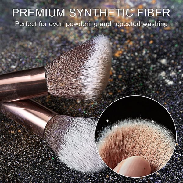 Highlighterborste, Premium Bronzer Face Makeup Brush, perfekt för kindnäsblandning Classic Black