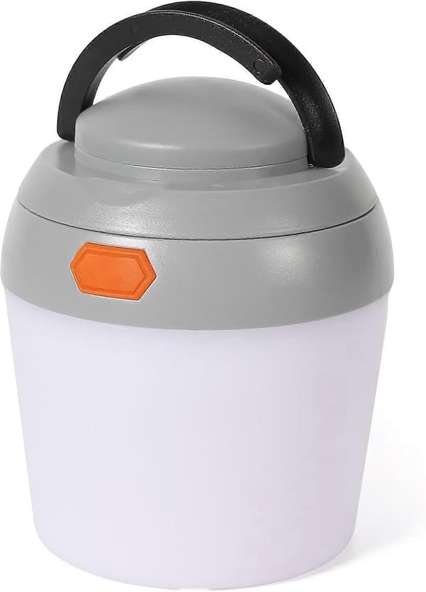 Mini sammenleggbar campinglykt, 180 lumen, LED mini camping, hvitt og rødt lys