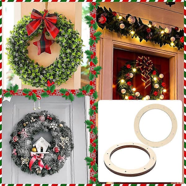 Träkransramar Obehandlade Blomsterringar för Vardagsrummets Mittpunkt 4mm
