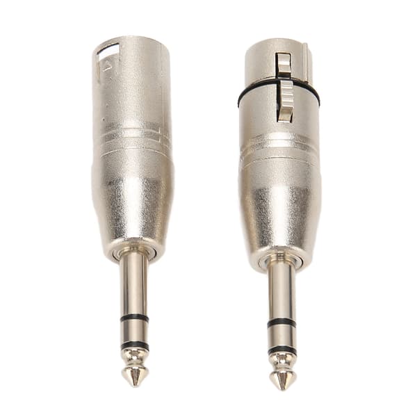 2 stk. 1/4 tommer TRS til XLR Adapter 6,5 mm Stereo 1/4 TRS Han til XLR 3-polet Hun og Han Stereo Balanced Lydforbindelse