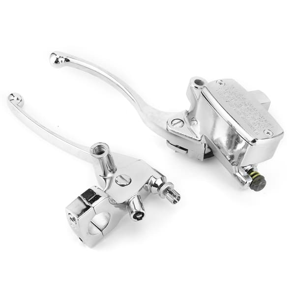 Hydraulisk bromskoppling huvudcylinder spakmontering silver universal för 1 tums styre
