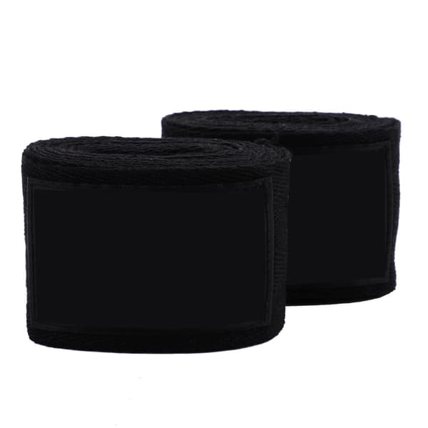 Voksne 1 Par Elastiske Håndbind Håndbind til Boksning Kickboxing Muay Thai (Sort)