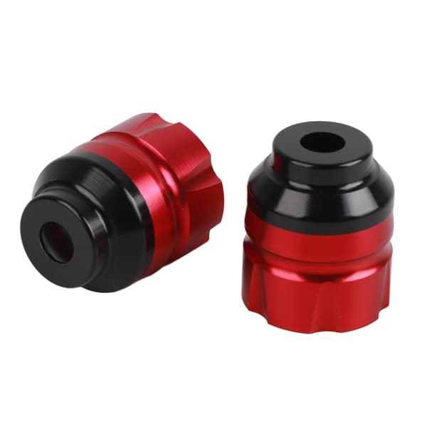 Forgaffelramme Slider CNC Aluminiumlegering Rustsikker Stilfuld Universal Crash Protector til Motorcykel Rød