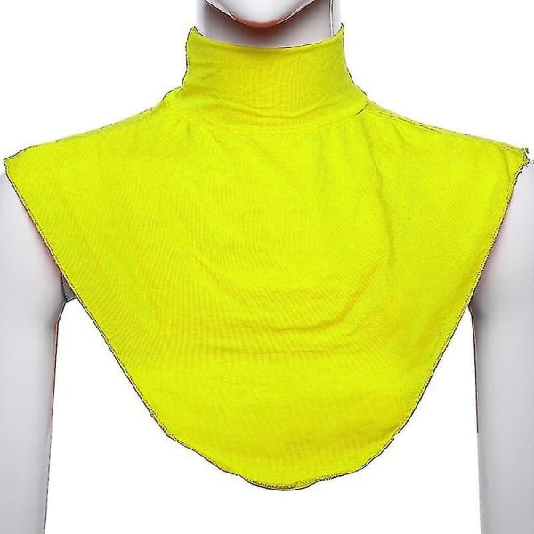 Kvinder almindelig muslimsk muslimsk hijab islamisk rullekrave halsbetræk Falske krave tørklæder Yellow