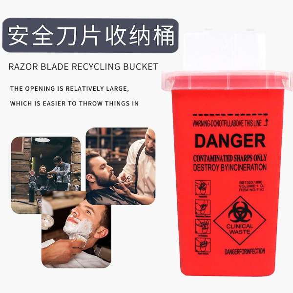 (paket med 3) Sharps avfallsbehållare - godkänd för hem- och professionell användning Red