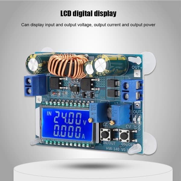 Step Up Down Buck Boost Strømforsyningsmodul Konstant Spænding Strøm LCD Digital Display