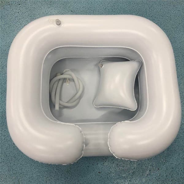 Oppustelig hårvaskeshampoo-bassin PVC foldbar badehjælp til ældre og handicappede