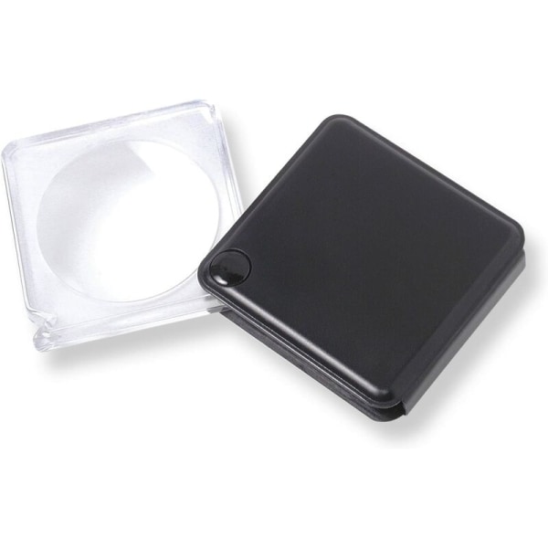MagniFlip taitettava taskusuurennuslasi, 3x suurennus, kiinteästi kiinnitetyllä case (GN-33) musta