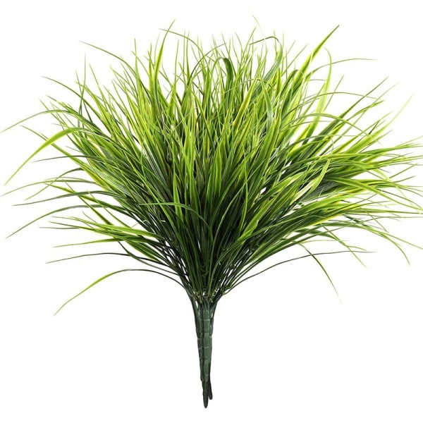Artificial Plants 15in Plastic Wheat Artificial Grass Onion Grass Bushes Fake Greenery Shrubs Fake Outdoor Plants for Ho