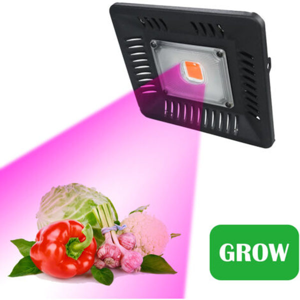 COB LED-puutarhalamppu 50W, kasvilamppu IP67 vedenpitävä, kasvava LED-kasvatusvalo hydroponiikkaan, sisäkasveille ja gr
