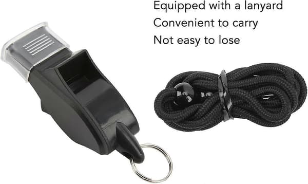 Basketball Referee Whistle with Lanyard - Practical and Durable, Prevents Loss