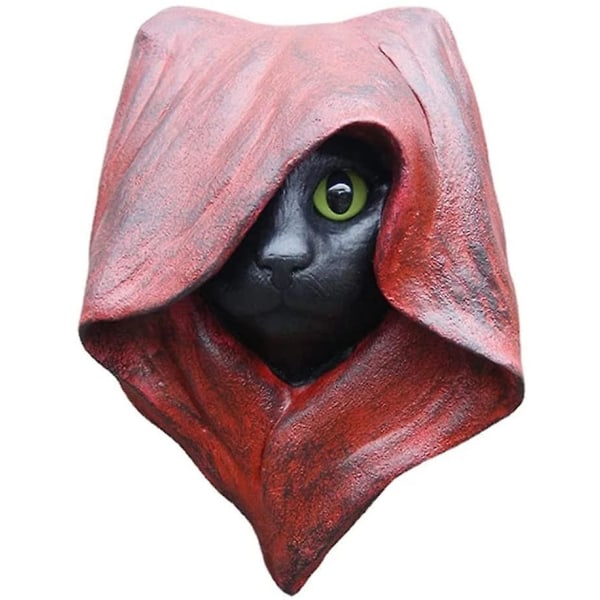 Halloween Black Witch Cat -patsas, mystinen kissa viittalla - seinäkoristeita