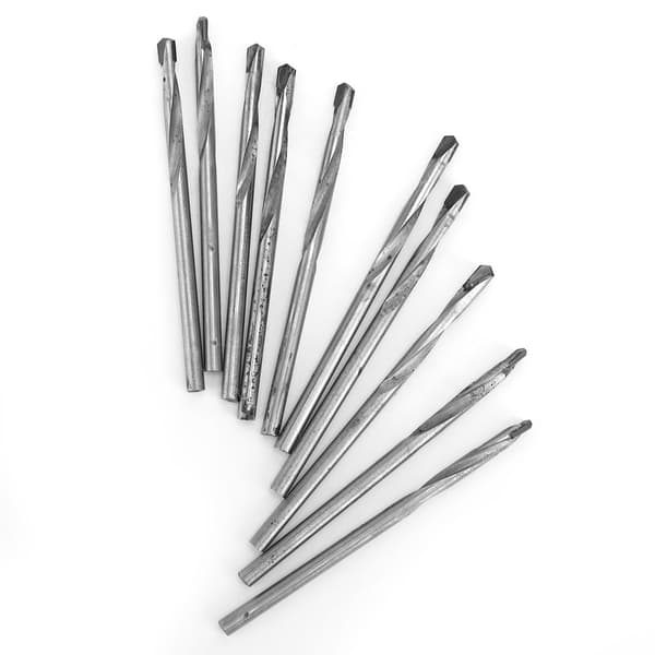 10 stk. 6,8 mm karbid lige skaft spiralbor til træ, plast og metal