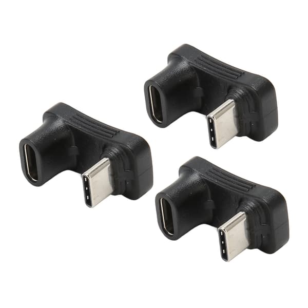 3 stk. USB C Han til Hun U-formet Adapter 100W 10Gbps 4K 180 Grader til Telefon Laptop PC
