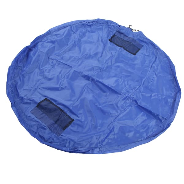 Børns Vandtæt Legetøjsopbevaringspose Blå 140CM Diameter Snøre Legemåtte Polyester Indendørs Udendørs