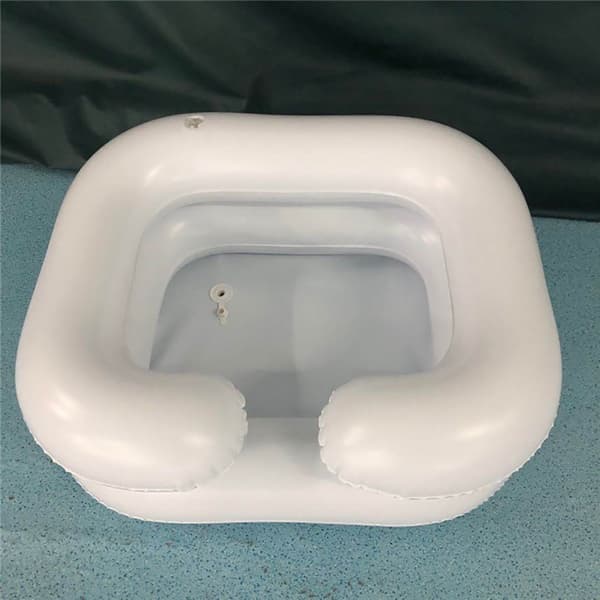 Oppustelig hårvaskeshampoo-bassin PVC foldbar badehjælp til ældre og handicappede