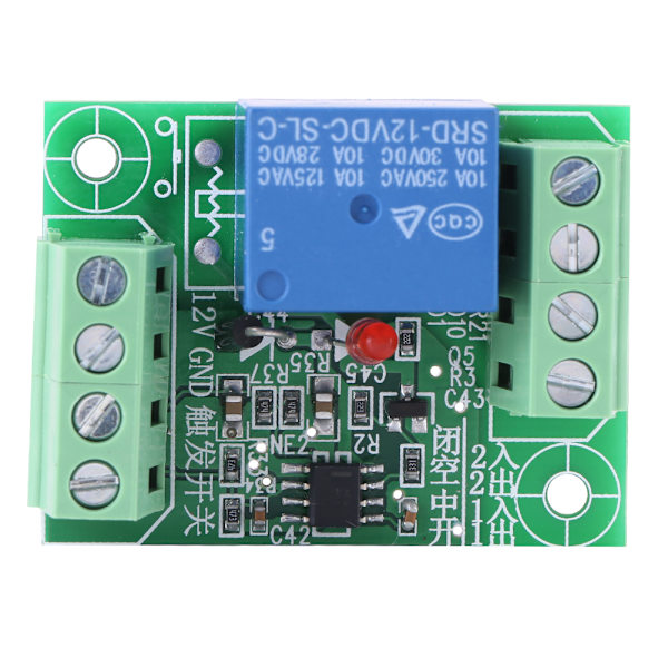 12V DC Enkeltkanal Bistabil Trigger Switch Relæ Kontrolmodul