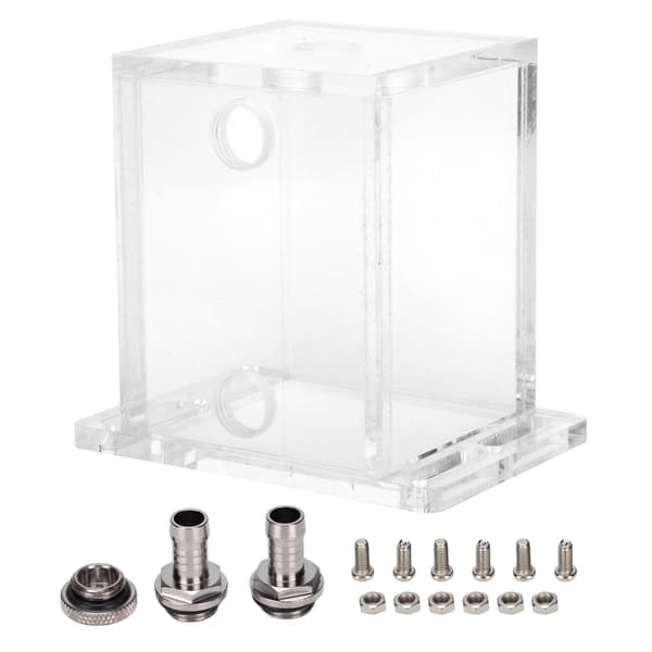 GQSXT3 Akryl Vanntank Helt Transparent 3 Hull Vannkjøler Utvidelsesfeste for Datamaskin CPU