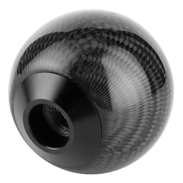 Bil Gearknop med Adaptere Universal Sort Kulfiber Gearstang Hoved Biltilbehør